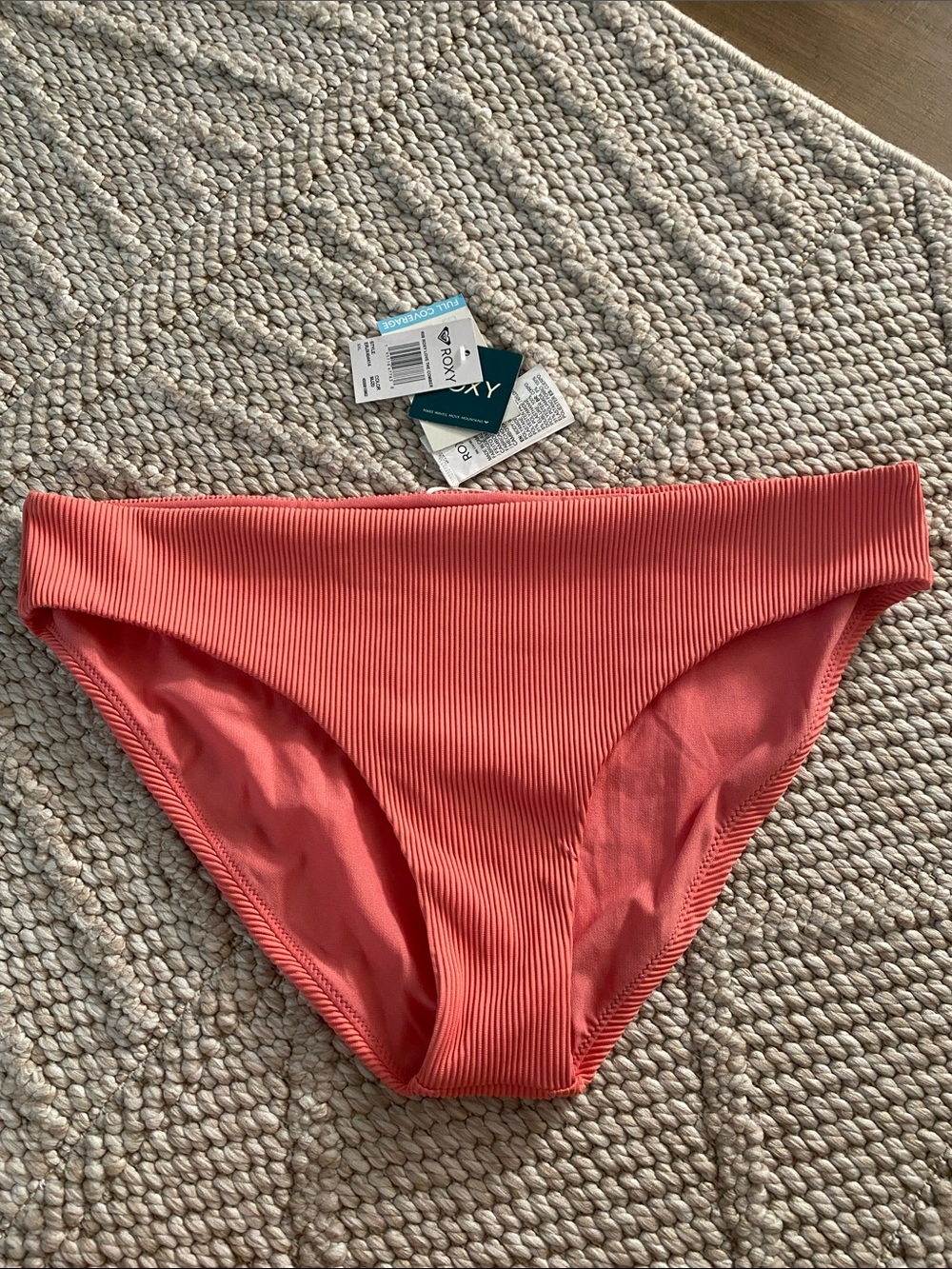 Roxy Coral Ribbed Bikini Bottom